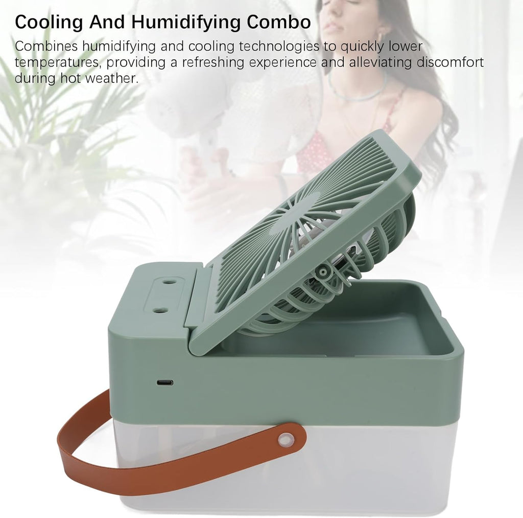 Ventilador Humidificador De Escritorio Con Luz
